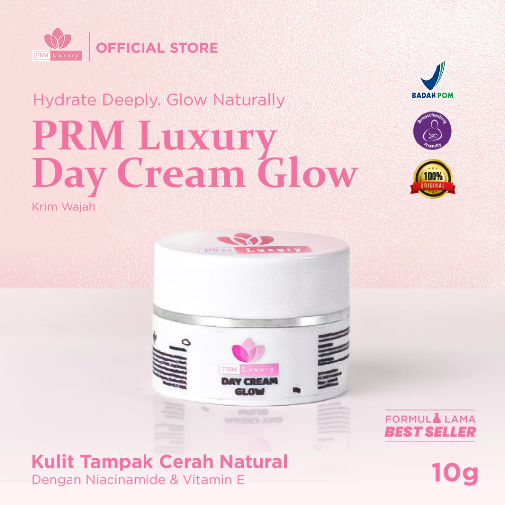 PRM LUXURY Day Cream Glow – Krim Siang Glowing & Cerah Natural – Formula Lama Aman & Efektif